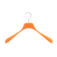 Cintre en velours floqué pour vêtements, cintre de boutique, support de logo personnalisé, cintre robuste antidérapant pour affichage en magasin
