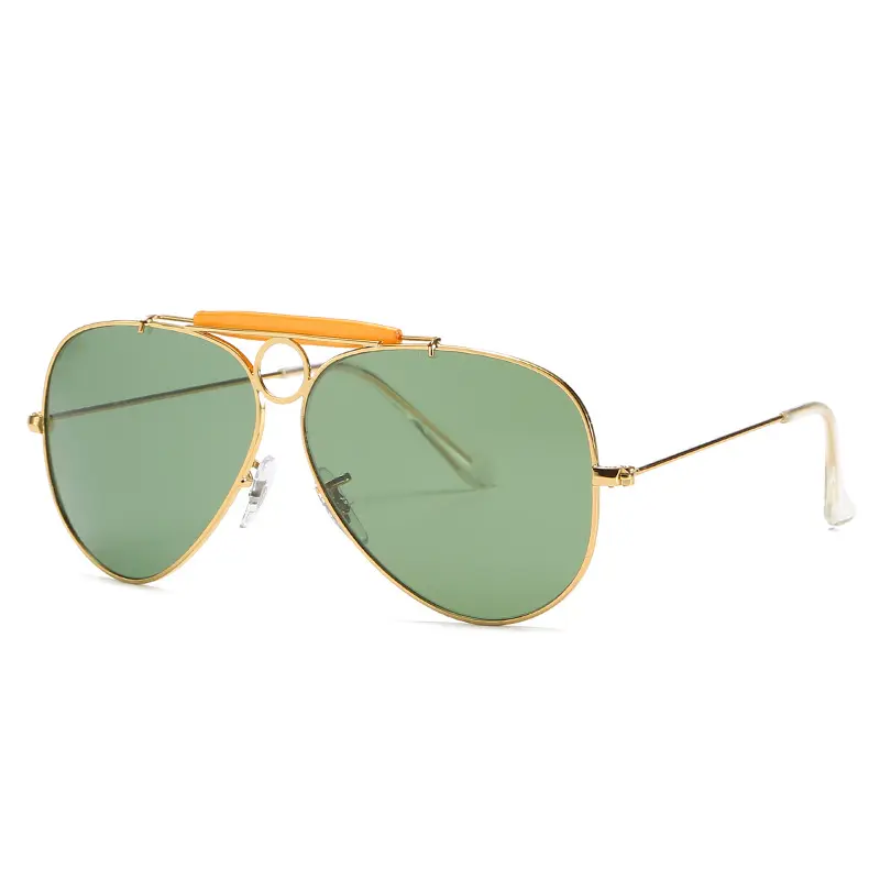 Classic Aviation Style Sunglasses Men's Spring Metal Steampunk Mirror Sun Glasses For Men Women Retro Personality Eyewear