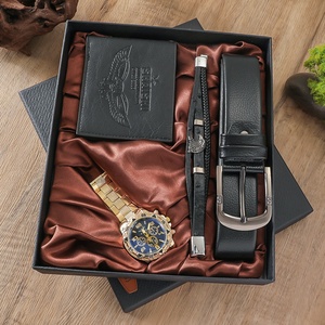 Set de Regalo Empresarial Premium con Logotipo Personalizado, 4 Piezas, Diseño de Águila, Combinación de Cartera, Reloj y Cinturón para Clientes VIP, Cumpleaños, Aniversario, Promoción - Product Image 1