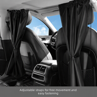Rideau de confidentialité pour voiture en tissu Oxford noir, style minimaliste, épais et opaque, pare-soleil avant et arrière, pour l'intérieur de la voiture de bébé