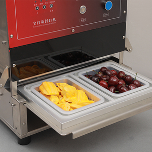 Automatic Multi-Cavity Tray Sealing Machine Food Ready Meal Pack Container Heat Seal Tofu Tray Sealing Foil <b>Film</b> Packaging Tray - Product Image 4