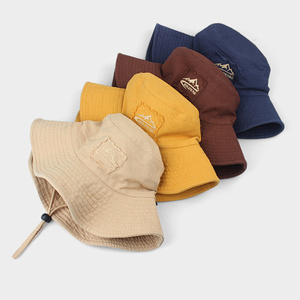 Manufacturer Custom Spring Summer Large Brim Sun Protection Climbing <b>Hat</b> Windproof Rope Bucket <b>Hat</b> Fisherman <b>Hat</b> - Product Image 4