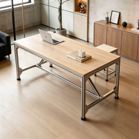 Table de conférence multi-personnes en profilé aluminium HYZ-227X, bureau informatique mobile, design simple et moderne, idéal pour l'expérimentation