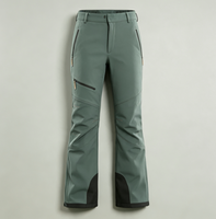 Pantalon de ski et de randonnée softshell imperméable 10 000 mm, tissu sans fluor, respirant, coupe-vent, coutures entièrement thermosoudées, doublure polaire