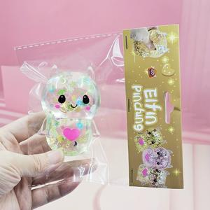 Ours en peluche Maltose Elf avec paillettes dorées, en TPE et silicone, jouet de décompression à rebond lent pour enfants - Product Image 3