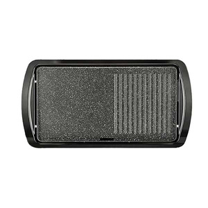 Aining Electric Grill Pan 24x36cm Dual Zone Non-Stick Wave Plate Indoor BBQ Griddle For Home Cooking - Product Image 3