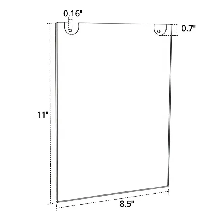 Supporto per certificato in carta a4 per documenti in acrilico trasparente con viti in metallo 3M supporto per brochure in acrilico a4