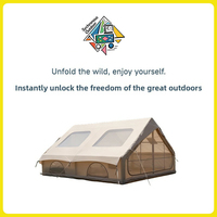 Tente de camping instantanée 12 places légère et pliable pour l'extérieur, prête à l'emploi, quatre saisons, imperméable 3000 mm, en coton Oxford