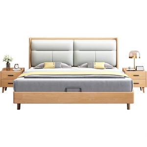 Lit double en cuir de style moderne pour chambre principale, idéal pour les mariages - Vente en gros - Product Image 5