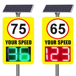 Speed Indicating Led Displays Panel Traffic Radar Detector Car Led Display Handheld HD Speed Sign