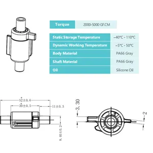 Peir PR-T051A two way soft closing rotary oil damper for front load washer