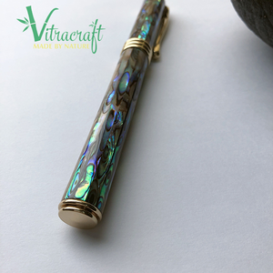 Pluma estilográfica con incrustaciones de concha de abulón Premium Lujosa pluma de firma hecha a mano Regalo perfecto para familiares y socios Regalo de recuerdo - Product Image 2