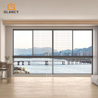 Ventana Corredera Vertical de Aluminio para Exteriores, Impermeable, con Certificación NFRC AS2047, con Mosquitera Integrada