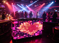 P2.5 GOB Table de DJ portable à LED, façade d'écran vidéo, mur d'affichage pliable pour DJ, pour discothèque, scène, club de musique, événements