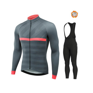 Conjunto <span class=keywords><strong>de</strong></span> Jersey <span class=keywords><strong>de</strong></span> Ciclismo <span class=keywords><strong>de</strong></span> <span class=keywords><strong>Invierno</strong></span> Personalizado para Hombre, Pantalones con Tirantes <span class=keywords><strong>de</strong></span> Forro Polar Térmico, Ropa Ciclismo <span class=keywords><strong>MTB</strong></span> para Deportes <span class=keywords><strong>de</strong></span> <span class=keywords><strong>Invierno</strong></span> - Product Image 2