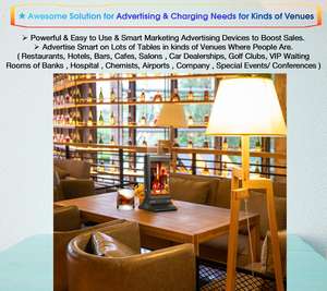 FYD-835SD, Estación de Carga Inalámbrica 3 en 1 Más Vendida, Banco de Energía para Menú de Restaurante, Cargador de Teléfono Celular de Mesa, Publicidad - Product Image 3