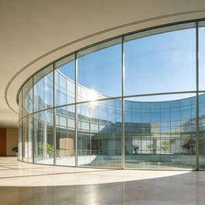 Verre trempé courbé pour <span class=keywords><strong>miroir</strong></span> de cabine d'essayage de magasin, cadre de <span class=keywords><strong>miroir</strong></span> de boutique, accent de vitrine, polissage de bord <span class=keywords><strong>sur</strong></span> mesure - Product Image 1