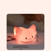 Veilleuse LED personnalisée pour enfants, mignonne, multicolore, tactile, créative, à intensité variable, USB, en silicone, pour enfants