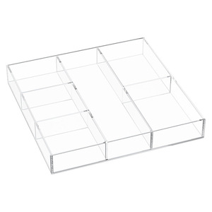 Multi-functional Office Bedroom Jewelry Makeup Transparent Case 6-Section Acrylic <b>Drawer</b> <b>Storage</b> <b>Box</b> - Product Image 2