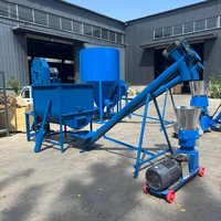 Ligne de production de granulés d'aliments pour volailles CE 2000 kg/h Machines de fabrication de granulés d'aliments pour volailles Machine de traitement d'aliments pour animaux