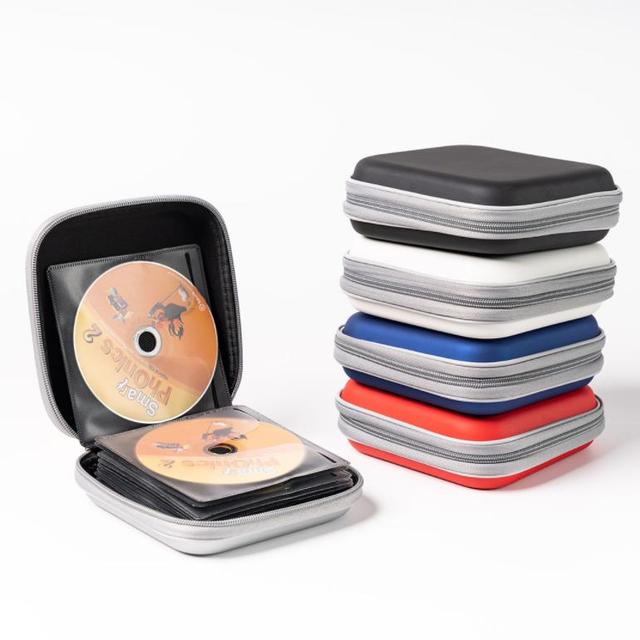 Custom Carrying Waterproof CD Cases Hard Shell External EVA Foam DVD Case