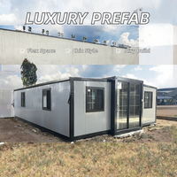 Maison conteneur extensible entièrement meublée de luxe Maison mobile préfabriquée préfabriquée avec toit triangulaire pour école supermarché
