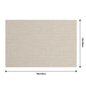 Set de table tissé en PVC <span class=keywords><strong>beige</strong></span> Tgyw, résistant à la chaleur, antidérapant, lavable, durable, personnalisé, pour table à manger - Product Image 2