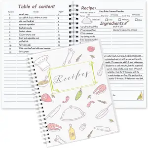 Scrivi nel tuo ricettario con divisori ed etichette ricettario rimovibile per organizzatore di ricette di famiglia