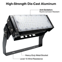Projecteur LED RGB couleur pleine et blanc 150W pour éclairage paysager de parcs carrés, avec télécommande sans fil, étanche IP65