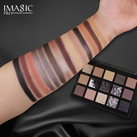 IMAGIC Großhandel Neue 15-Farben-Lidschattenpalette Warme Töne Hochpigmentiert Matt Schimmernd Glitzernd für Alltägliches Augen-Make-up