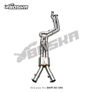 Système d'échappement Catback de style automobile nouveau pour BMW M3/M4 G80/G82 M2 G87 <span class=keywords><strong>S58</strong></span> 3.0T 2021-2024 avec tube intermédiaire à longueur égale et tube en Z - Product Image 3