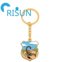Porte-clés Scorpion en Émail Souple ou Dur Personnalisé en Métal Étain, Motif Scorpion du Désert, Vente en Gros
