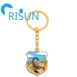 Llavero de metal de estaño personalizado con esmalte blando y duro, con diseño de Escorpión, Escorpión del desierto, Escorpión venenoso, al por mayor - Product Image 3