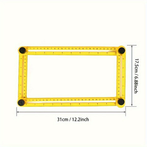 Multifunctional Folding Ruler Plastic 30 Cm Movable Four Fold Tile Measuring Tool - Product Image 2
