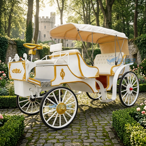 Carruaje Turístico Victoria, Carruaje Eléctrico Blanco para Bodas, Carruaje Turístico Personalizado, Carruaje de Caballos Económico Hecho en China - Product Image 1