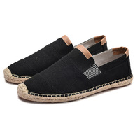 Espadrilles pour hommes à semelle en jute, nouvelles chaussures décontractées à enfiler de créateur, vente en gros, chaussures en toile personnalisées