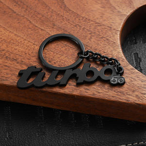 Logotipo <span class=keywords><strong>de</strong></span> metal personalizado <span class=keywords><strong>Palabras</strong></span> 3D Inglés Negro Carta Cubo Llavero - Product Image 5