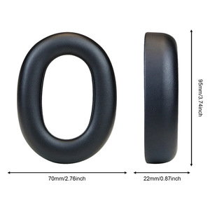Almohadillas de Repuesto para Auriculares Jabra Evolve2 85 Gen2, Cojín de Cuero Proteico, Esponja Suave, Fundas para Auriculares Over-Ear, Color Negro - Product Image 4