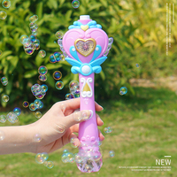 1. Baguette Magique Papillon à Bulles Automatique Électrique avec Lumière LED et Musique, Jouet Portable pour Filles et Enfants
