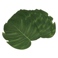 Feuilles de palmier artificielles en soie, décorations sur le thème de la jungle hawaïenne, plage, saison verte