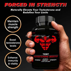 淫羊藿、トンカットアリ、ノコギリヤシエキス配合のテストステロンブースターカプセル（成人男性用）-栄養補助食品、エネルギー、筋肉増強 - Product Image 3