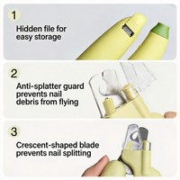 Offre Spéciale – Coupe-ongles portable multifonctionnel en ABS, motif dessin animé mignon, sûr et simple, pour chats, chiens et lapins