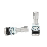 Valve de pneu tubeless TR161 38 mm en laiton nickelé, tige droite, fixation par serrage métallique, pour roues de voiture