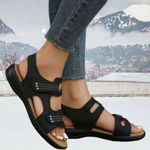 Sandalias de tacón inclinado con punta abierta 2026, antideslizantes, con plantilla de PU, estilo para caminar, zapatos de diseñador - Product Image 2