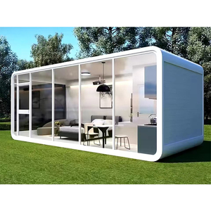 Contenedor prefabricado extensible móvil plegable de lujo, casa de playa, villas, casas prefabricadas de 20 pies con baño, casas, cabina de manzana - Product Image 1