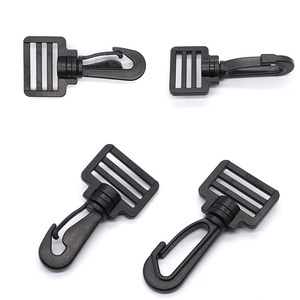 Plastic Hooks <b>Double</b> Adjustable Rotating Anti Shifting For Baby <b>Stroller</b> Bag Accessories Black 26Mm - Product Image 1