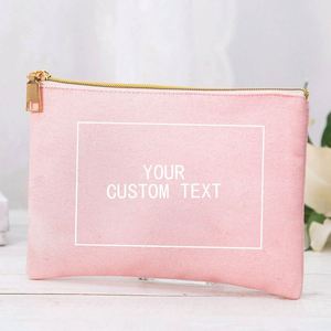Pochette zippée en coton écologique personnalisée 2023, petite, pour maquillage, sacs de maquillage en toile de coton uni avec logo - Product Image 5
