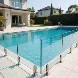 Không khung kính lan can kẹp Spigot hồ bơi hàng rào kính gắn Spigot đường sắt thép không gỉ Kính hồ bơi hàng rào Spigot ban công - Product Image 3