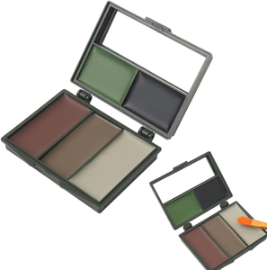 Bview Art Fan Zone Kit de Maquillage Camouflage avec Peinture Faciale 5 Couleurs et Miroir Crème Inclus - Équipement de Survie - Product Image 1