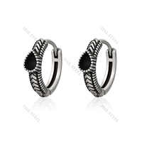 Pendientes de Acero Inoxidable 316L con Baño de Oro de 18K de Alta Calidad, Zirconia Cúbica con Corte Asscher, Estilo Punk, para Niños